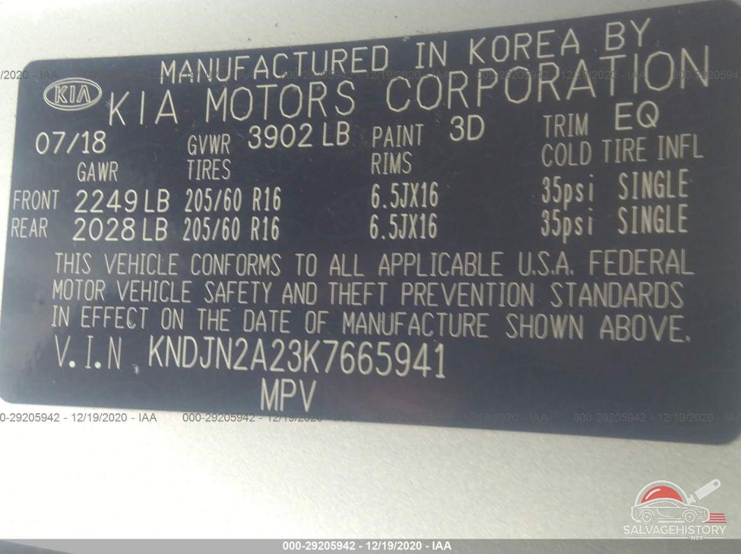 KNDJN2A23K7665941 2019 KIA SOUL photo no. 9