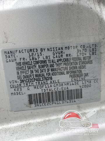 3N1CE2CP4GL376316 2016 NISSAN VERSA photo no. 13