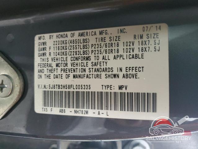 5J8TB3H58FL005335 2015 ACURA RDX photo no. 14