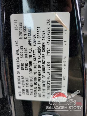 1HGCP2F67CA176950 2012 HONDA ACCORD photo no. 13