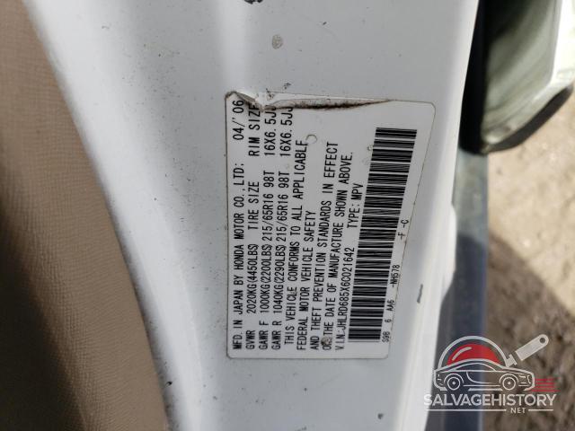 JHLRD685X6C021642 2006 HONDA CRV photo no. 13