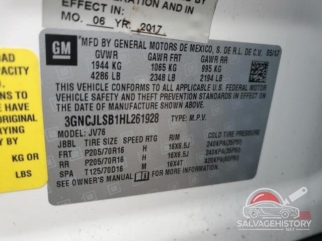 3GNCJLSB1HL261928 2017 CHEVROLET TRAX photo no. 13