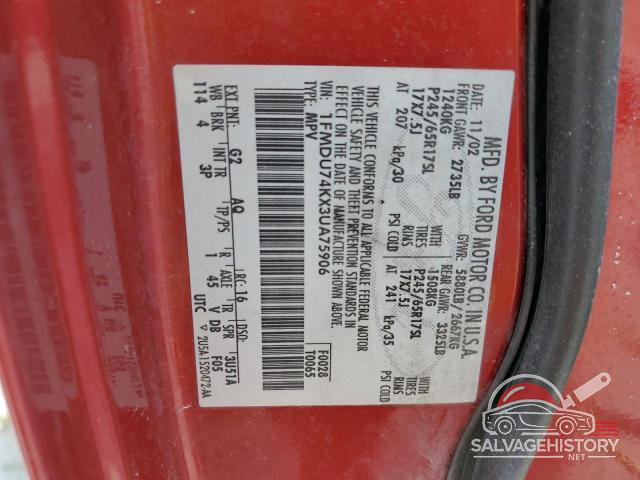 1FMDU74KX3UA75906 2003 FORD EXPLORER photo no. 13