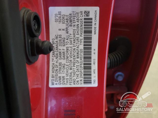 2HGFC2F62LH537320 2020 HONDA CIVIC photo no. 12