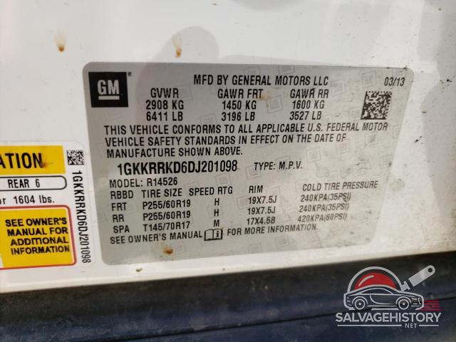 1GKKRRKD6DJ201098 2013 GMC ACADIA photo no. 13