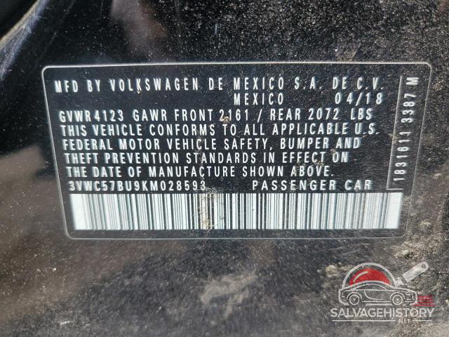 3VWC57BU9KM028593 2019 VOLKSWAGEN JETTA photo no. 12