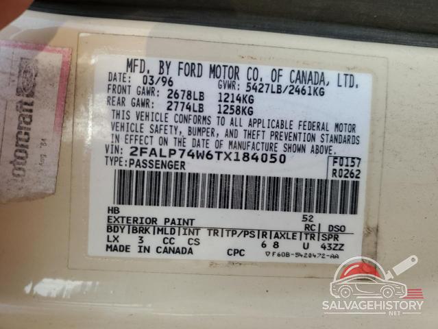 2FALP74W6TX184050 1996 FORD CROWN VIC photo no. 12