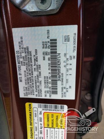 3FA6P0H93FR297174 2015 FORD FUSION photo no. 12