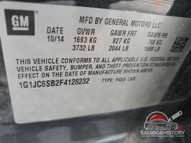 1G1JC6SB2F4128232 2015 CHEVROLET SONIC photo no. 12