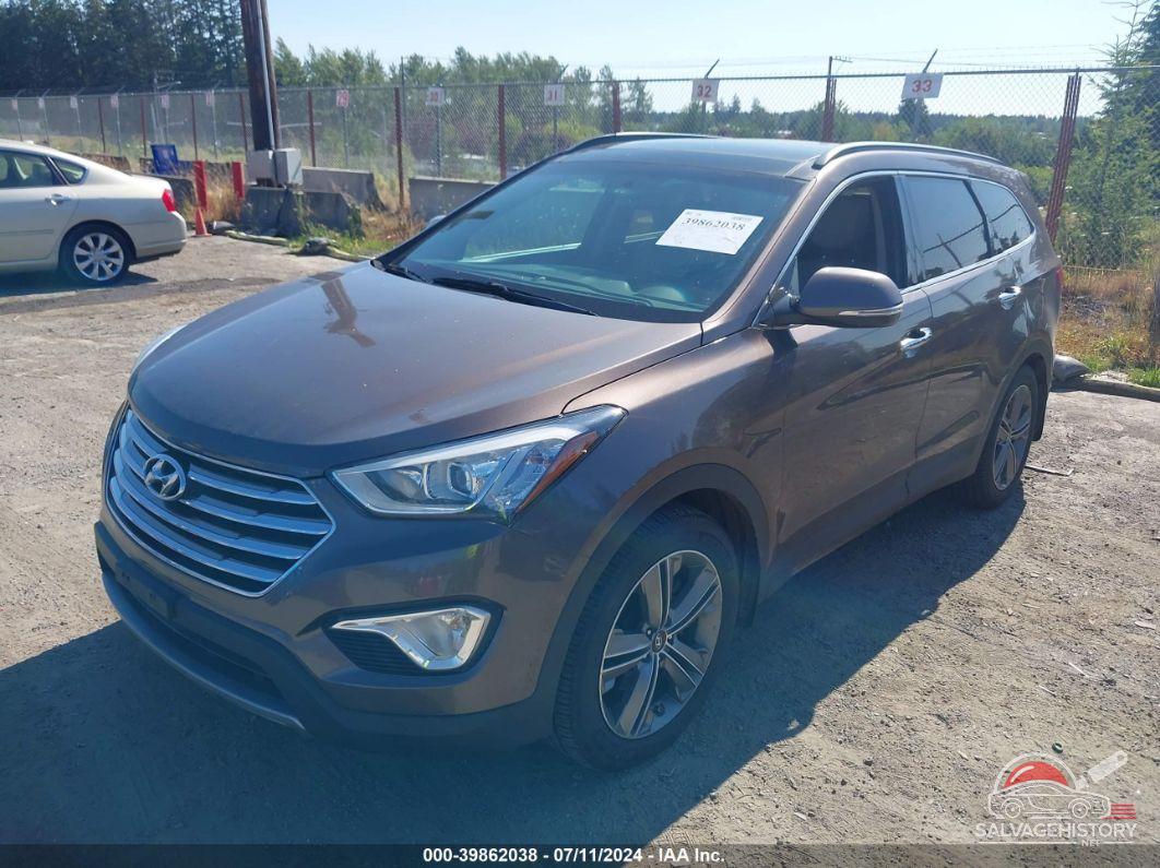 KM8SR4HF9EU086175 2014 HYUNDAI SANTA FE photo no. 2