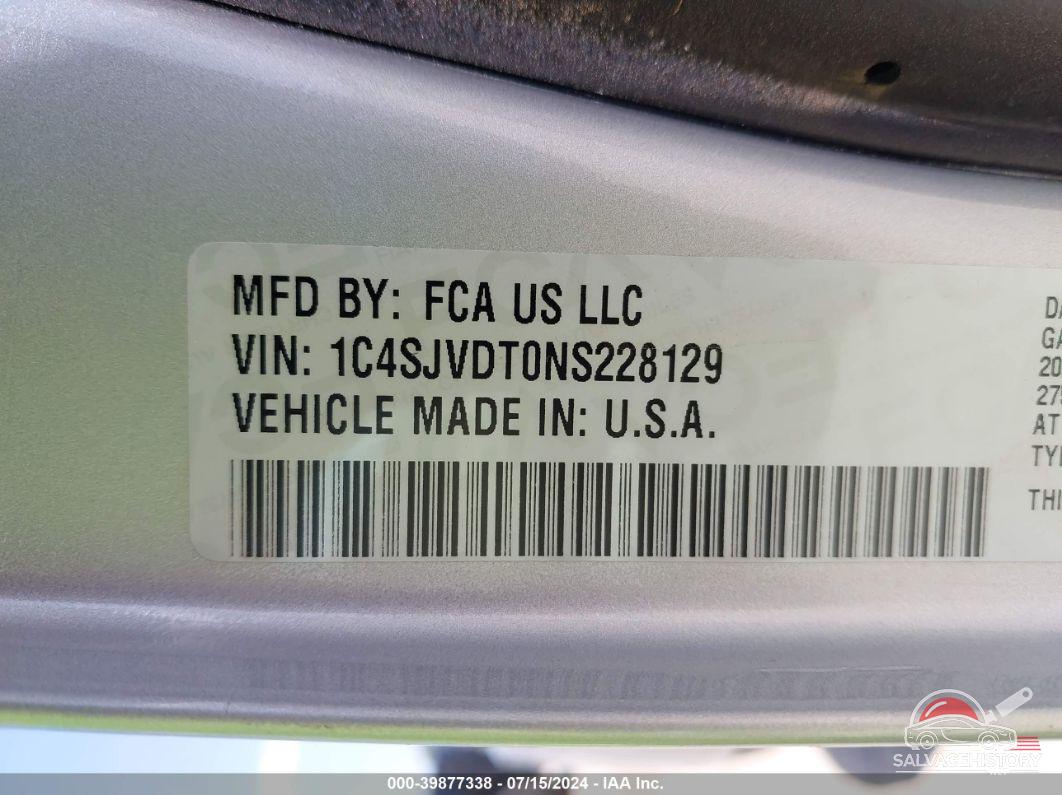 1C4SJVDT0NS228129 2022 JEEP WAGONEER photo no. 9