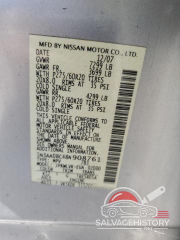 5N3AA08C48N908761 2008 INFINITI QX56 photo no. 13