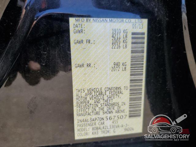1N4AL3AP7DN567507 2021 NISSAN ALTIMA photo no. 12