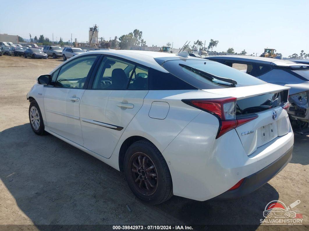 JTDKARFU2K3099166 2019 TOYOTA PRIUS photo no. 3