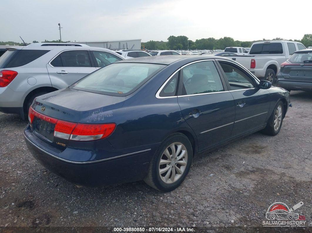 KMHFC46F16A060081 2006 HYUNDAI AZERA photo no. 4