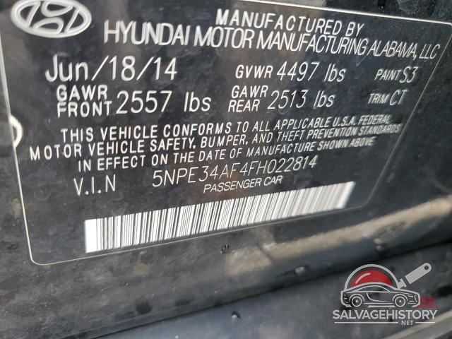 5NPE34AF4FH022814 2015 HYUNDAI SONATA photo no. 12