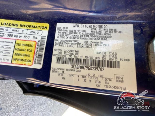 3FA6P0H79GR239702 2016 FORD FUSION photo no. 10