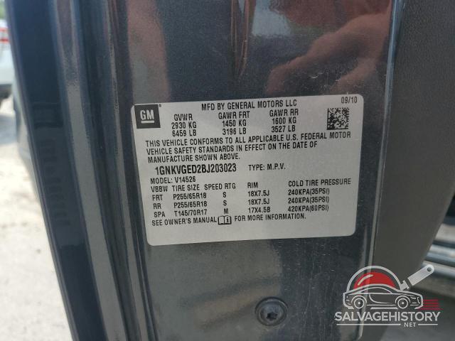 1GNKVGED2BJ203023 2011 CHEVROLET TRAVERSE photo no. 13