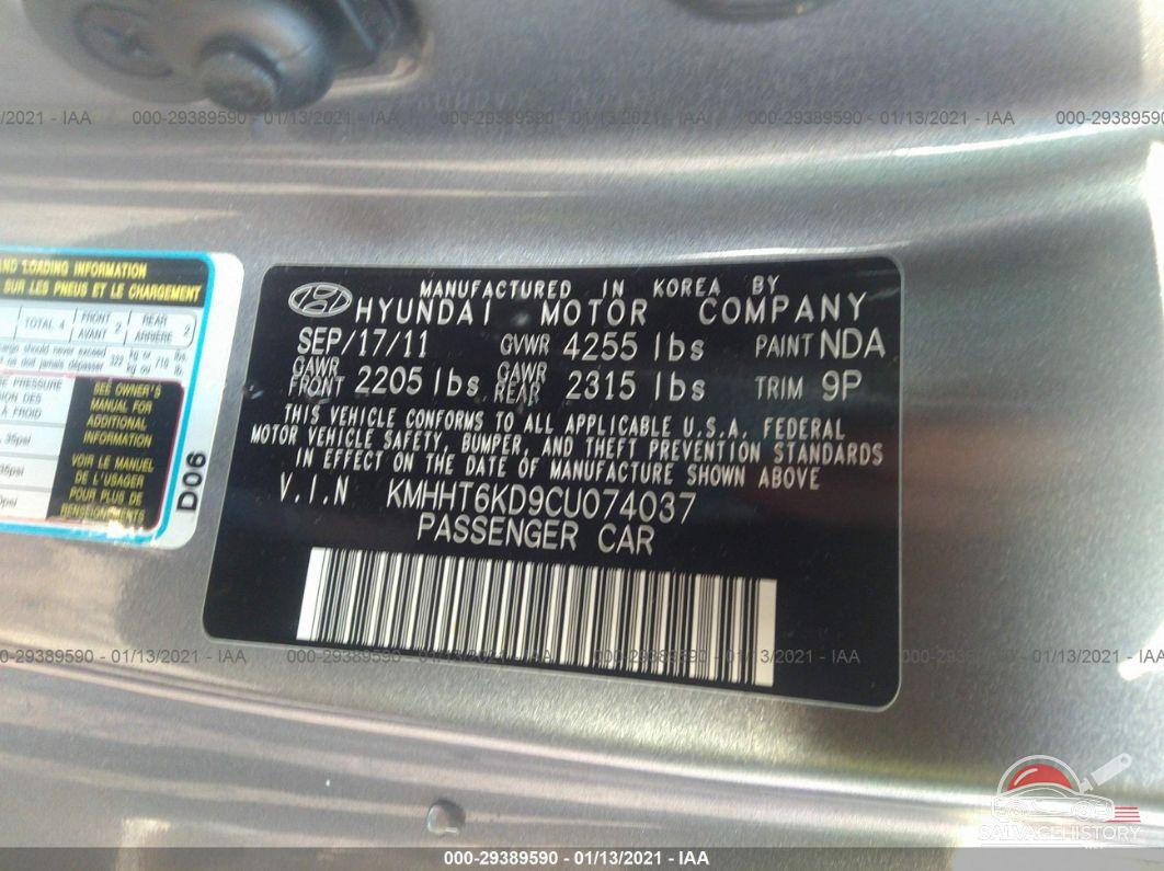 KMHHT6KD9CU074037 2012 HYUNDAI GENESIS COUPE photo no. 9