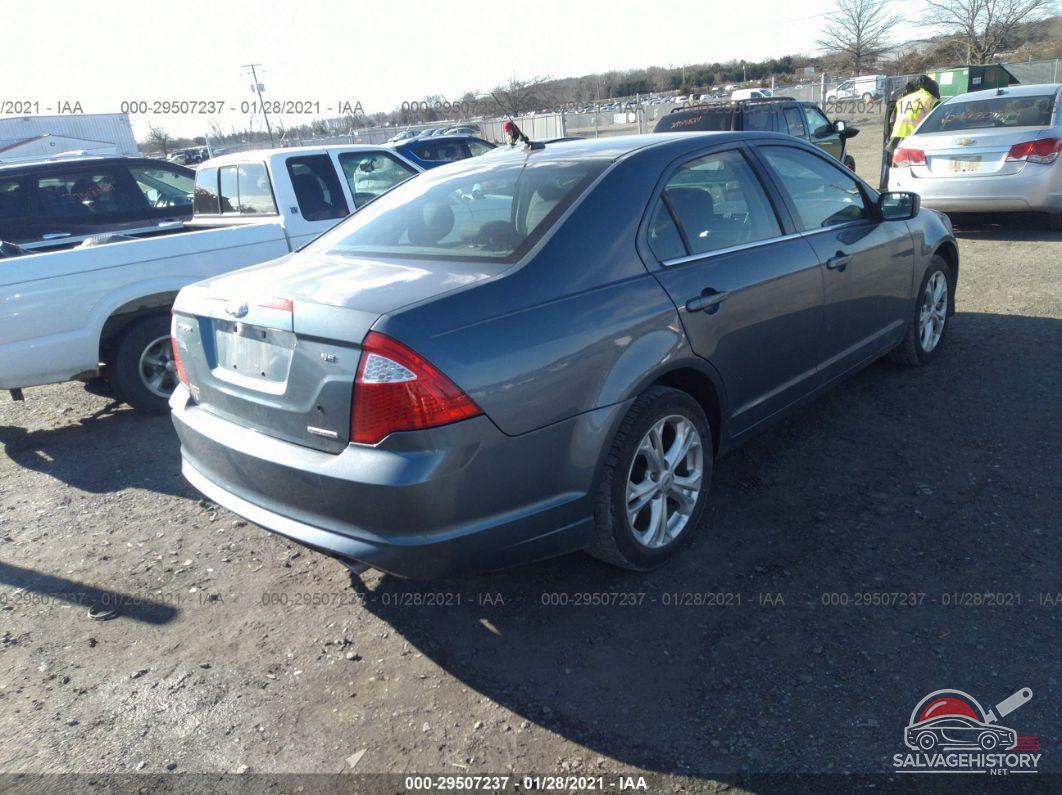3FAHP0HGXCR216402 2012 FORD FUSION photo no. 4