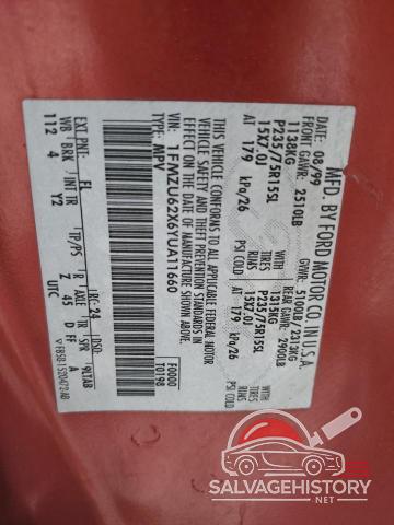1FMZU62X6YUA11660 2000 FORD EXPLORER photo no. 13