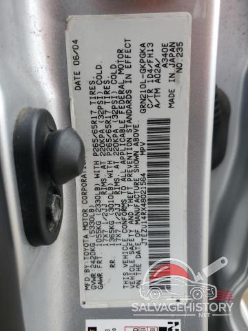 JTEZU14RX48021564 2004 TOYOTA 4RUNNER photo no. 13