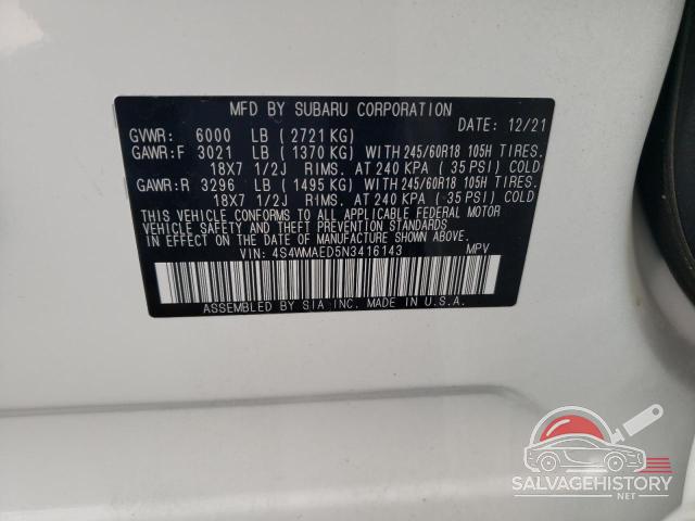 4S4WMAED5N3416143 2022 SUBARU ASCENT photo no. 14