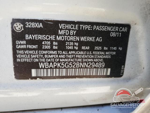 WBAPK5G52BNN29489 2011 BMW 3 SERIES photo no. 12