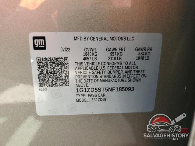 1G1ZD5ST5NF185093 2022 CHEVROLET MALIBU photo no. 12