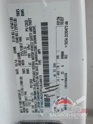 1FMCU9GX3FUA34813 2015 FORD ESCAPE photo no. 13