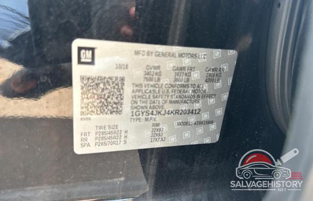 1GYS4JKJ4KR203412 2019 CADILLAC ESCALADE photo no. 10