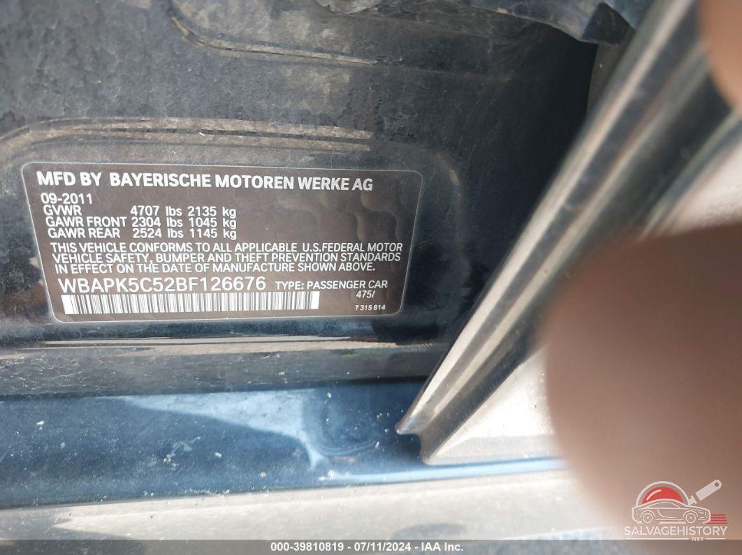 WBAPK5C52BF126676 2011 BMW 328I photo no. 9