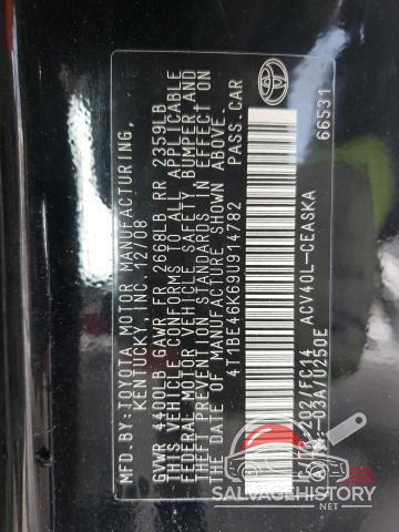 4T1BE46K69U914782 2009 TOYOTA CAMRY photo no. 13