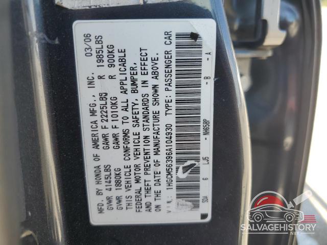1HGCM56396A104930 2006 HONDA ACCORD photo no. 12