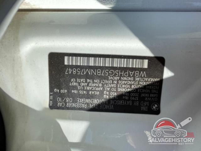 WBAPH5G57BNM75847 2011 BMW 3 SERIES photo no. 10