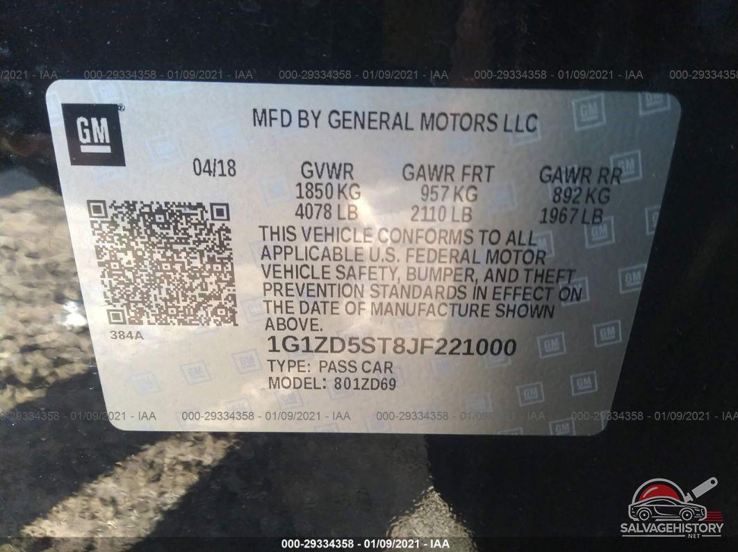 1G1ZD5ST8JF221000 2018 CHEVROLET MALIBU photo no. 9