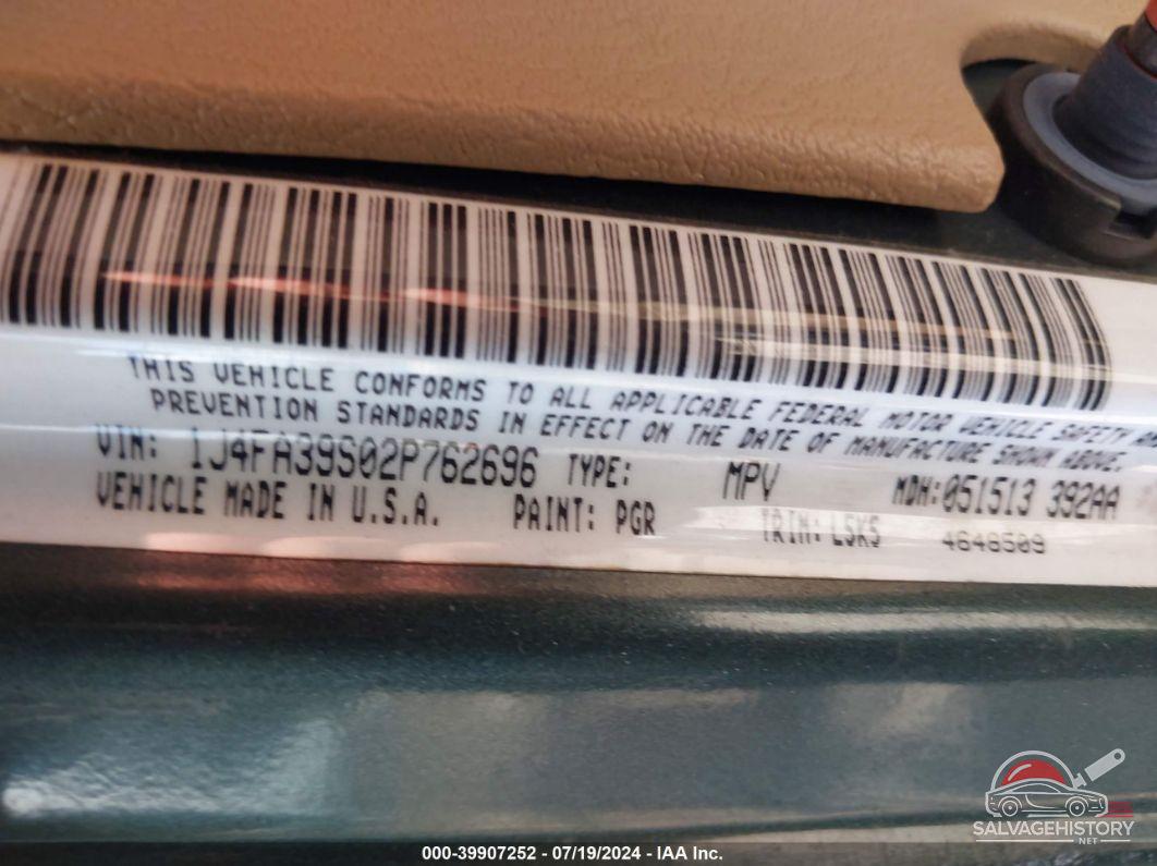 1J4FA39S02P762696 2002 JEEP WRANGLER photo no. 9