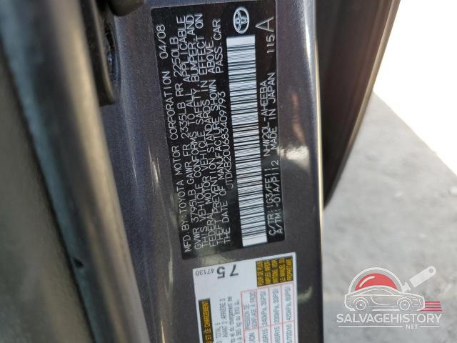 JTDKB20U683409793 2008 TOYOTA PRIUS photo no. 12