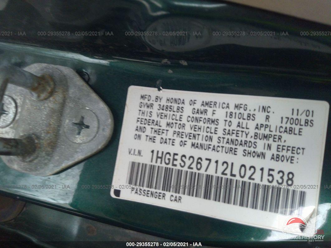 1HGES26712L021538 2002 HONDA CIVIC photo no. 9