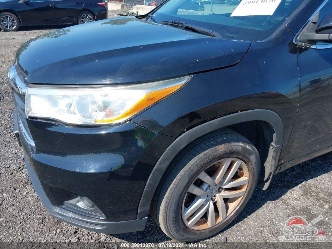 5TDBKRFH8FS194044 2015 TOYOTA HIGHLANDER photo no. 6