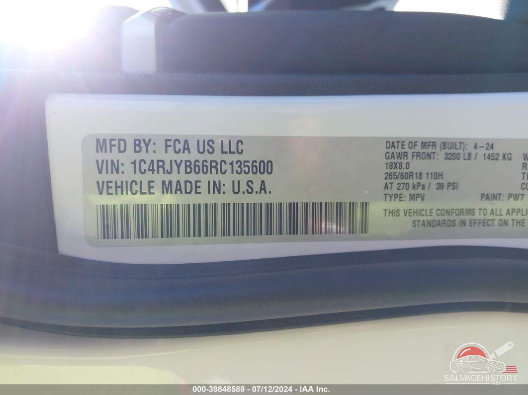 1C4RJYB66RC135600 2024 JEEP GRAND CHEROKEE photo no. 9