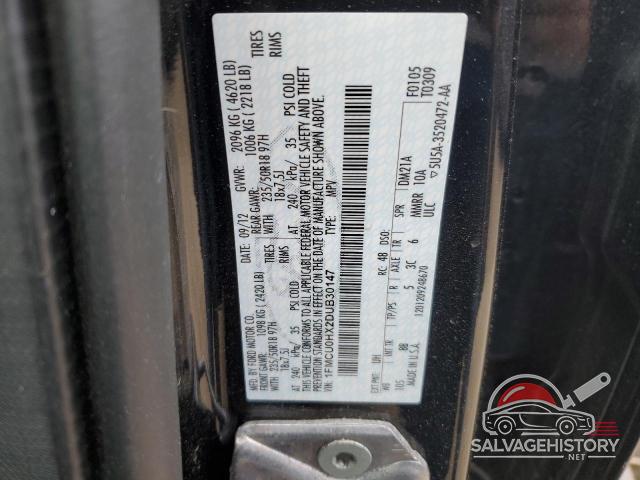 1FMCU0HX2DUB30147 2013 FORD ESCAPE photo no. 12