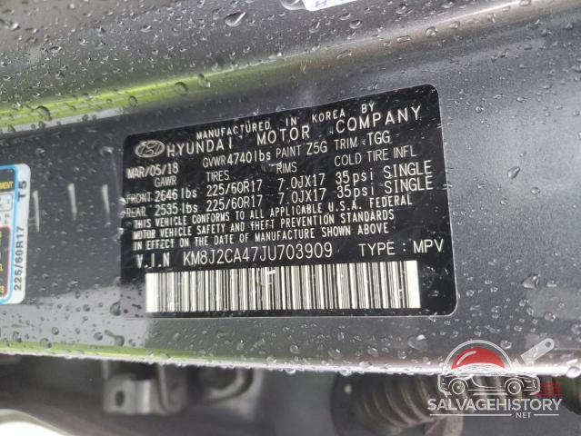 KM8J2CA47JU703909 2018 HYUNDAI TUCSON photo no. 12