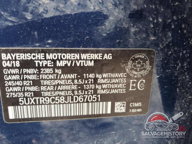5UXTR9C58JLD67051 2018 BMW X3 photo no. 14