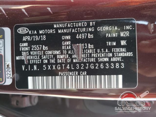 5XXGT4L32JG263383 2018 KIA OPTIMA photo no. 12