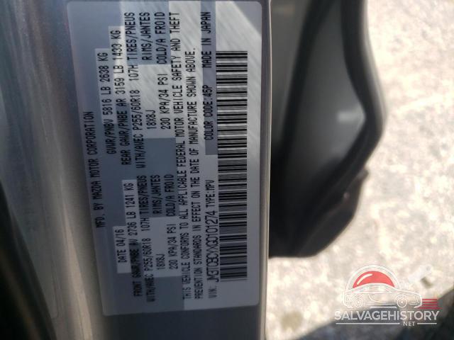 JM3TCBCYXG0101274 2016 MAZDA CX-9 photo no. 13