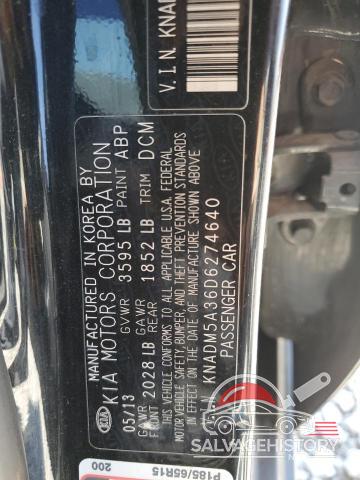KNADM5A36D6274640 2013 KIA RIO photo no. 12