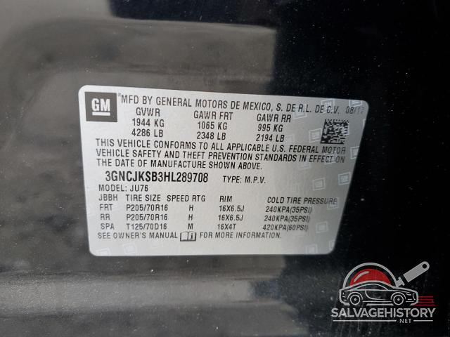 3GNCJKSB3HL289708 2017 CHEVROLET TRAX photo no. 14
