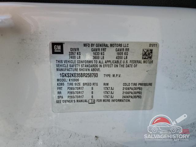 1GKS2KE35BR258793 2011 GMC YUKON photo no. 13