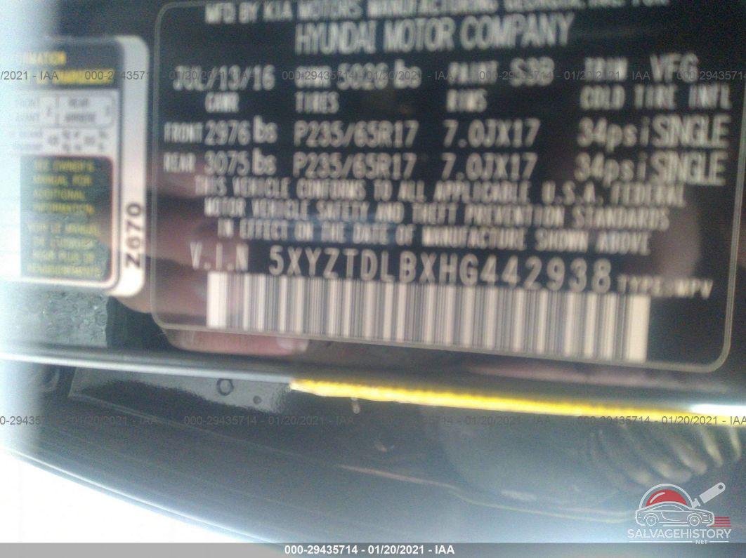 5XYZTDLBXHG442938 2017 HYUNDAI SANTA FE SPORT photo no. 9
